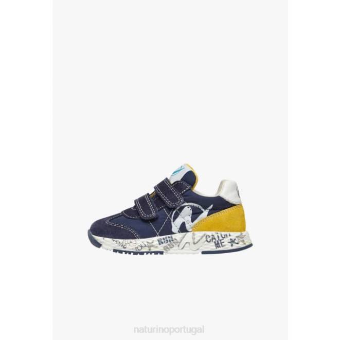 crianças Naturino marinha jesko vl. tênis camurça e tecido técnico HTF8504
