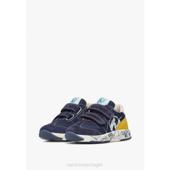 crianças Naturino marinha jesko vl. tênis camurça e tecido técnico HTF8504