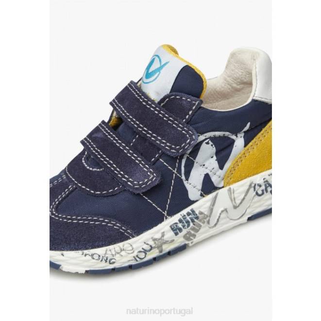 crianças Naturino marinha jesko vl. tênis camurça e tecido técnico HTF8504