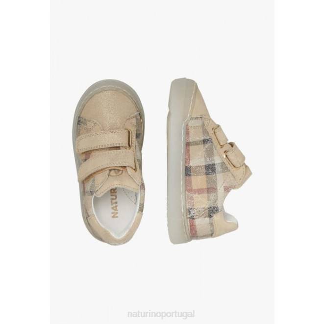 crianças Naturino platina eindhoven vl tênis de camurça HTF8515