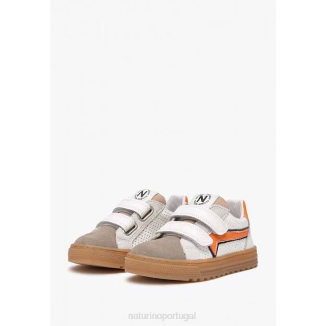 crianças Naturino pomba cinza cinza blitz vl. tênis de couro e camurça HTF8453