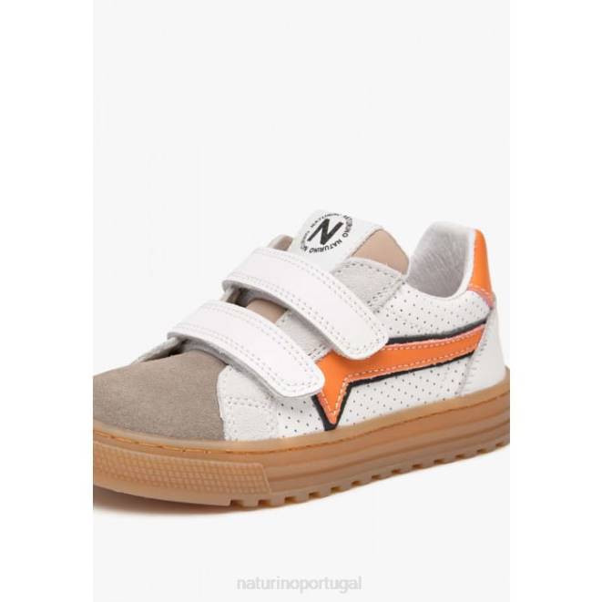 crianças Naturino pomba cinza cinza blitz vl. tênis de couro e camurça HTF8453