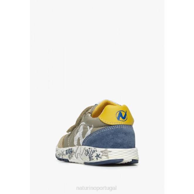 crianças Naturino pomba cinza jesko vl. tênis camurça e tecido técnico HTF8413