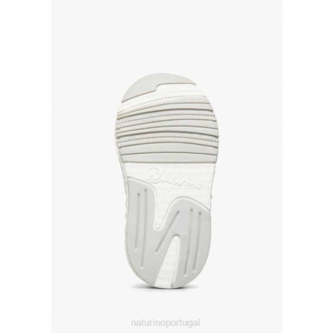 crianças Naturino prata jesko vl. tênis de couro e tecido técnico HTF8516