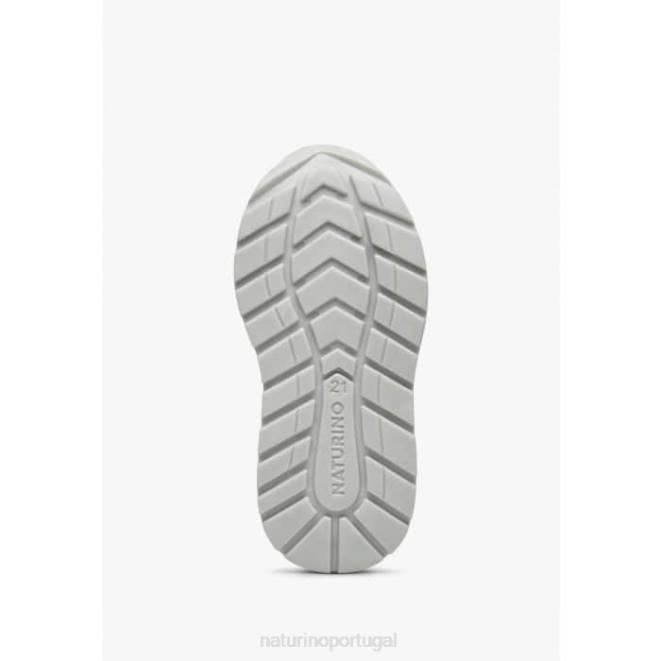 crianças Naturino rosa argal vl tênis de couro e tecido HTF8445