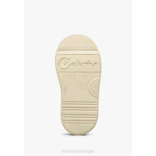 crianças Naturino rosa fecho de correr clarendon tênis de couro e camurça HTF8411