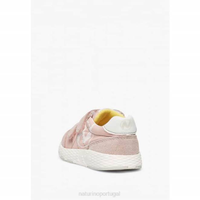 crianças Naturino rosa jesko vl. tênis de tecido técnico e camurça HTF8437