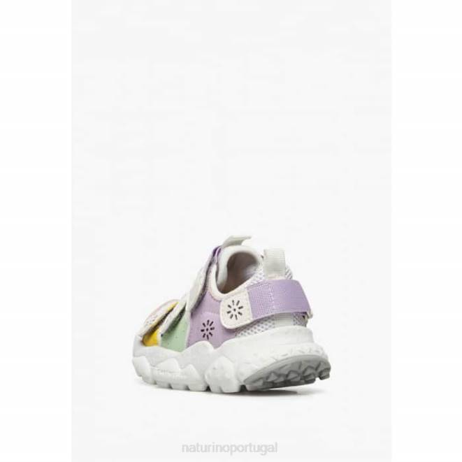 crianças Naturino rosa-verde ray júnior vl. tênis eco couro e tecido HTF831