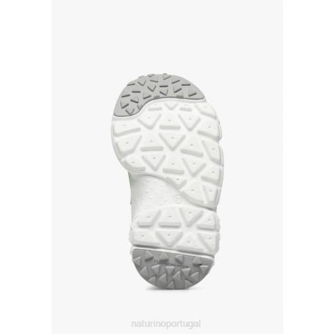 crianças Naturino rosa-verde ray júnior vl. tênis eco couro e tecido HTF831