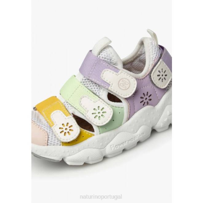 crianças Naturino rosa-verde ray júnior vl. tênis eco couro e tecido HTF831