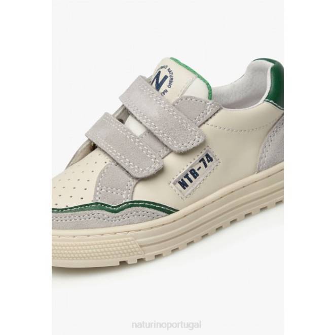 crianças Naturino verde acinzentado ariton vl. tênis de couro e camurça HTF8450