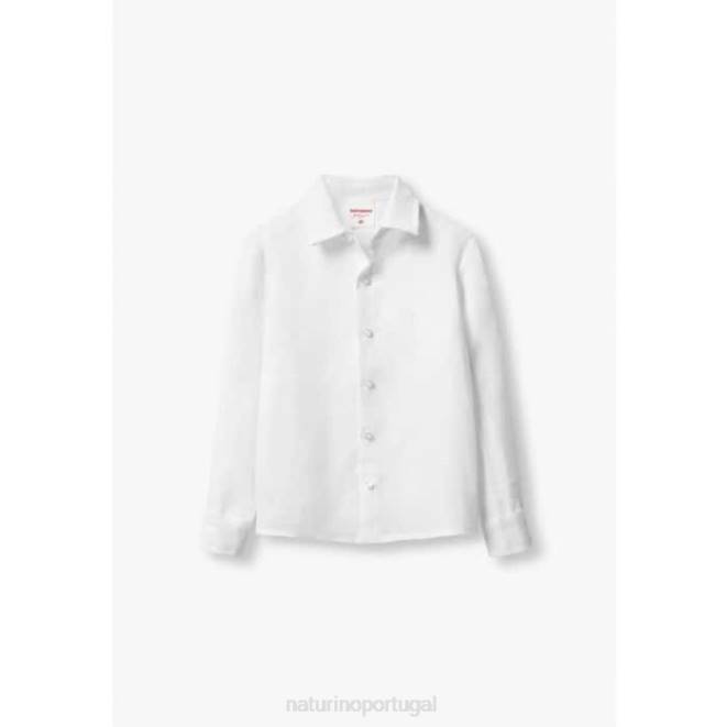 crianças Naturino branco bairei camisa HTF8619