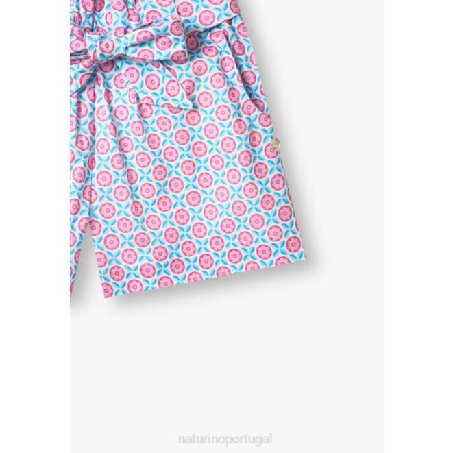 crianças Naturino céu azul/rosa seki bermuda com laço HTF8612